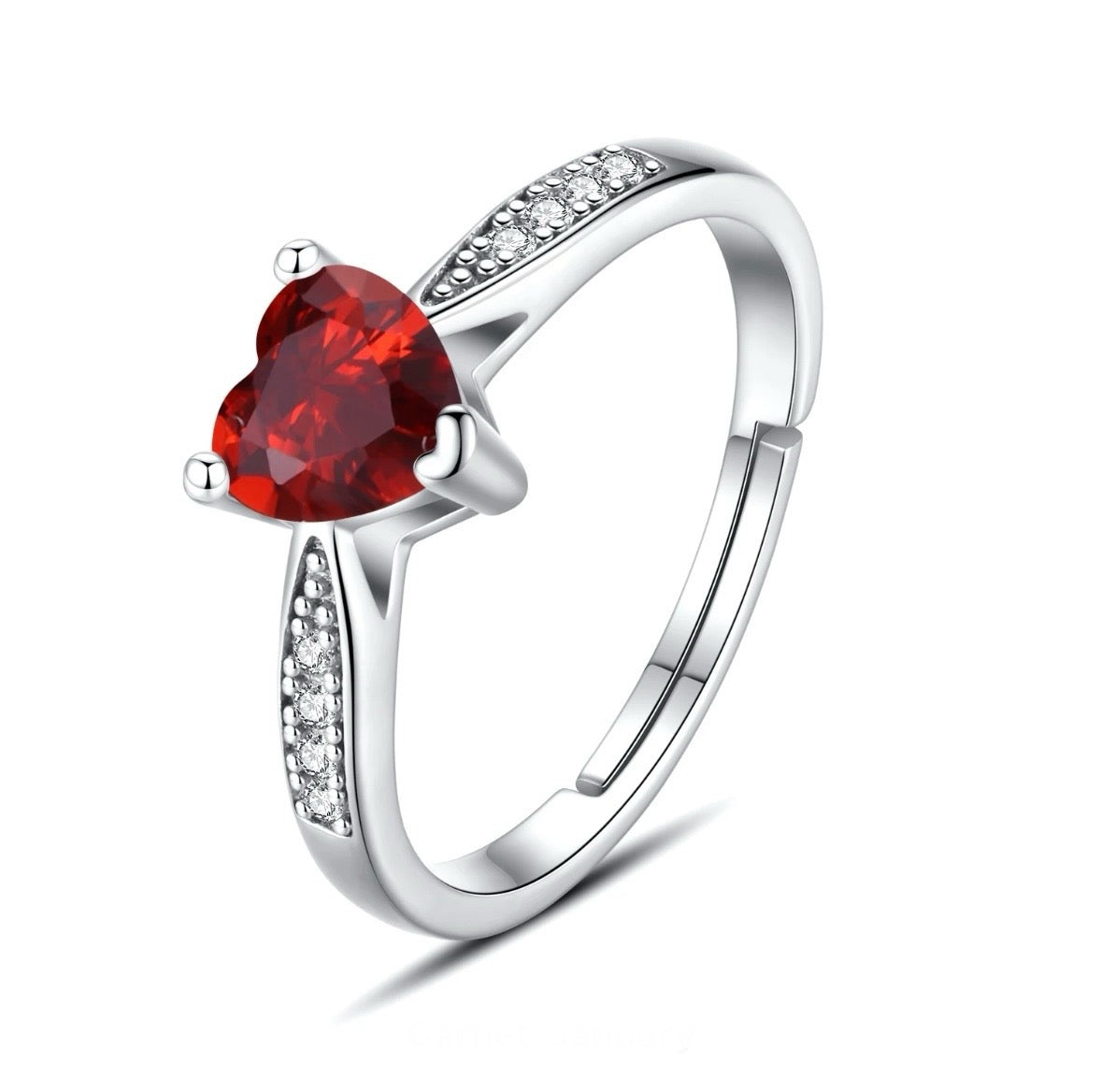 Herz Ring Rot