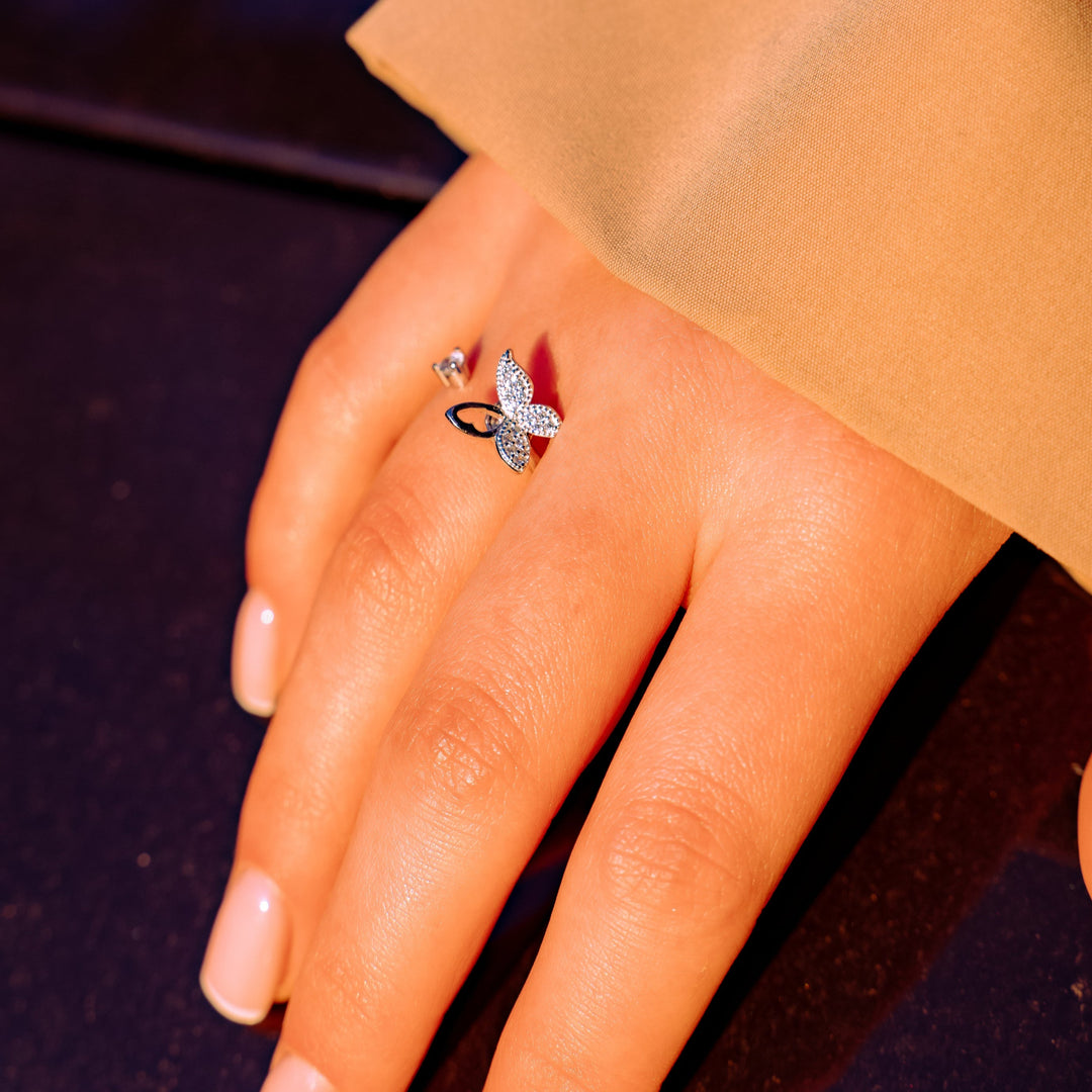 Butterfly Ring Silber - mypromisering