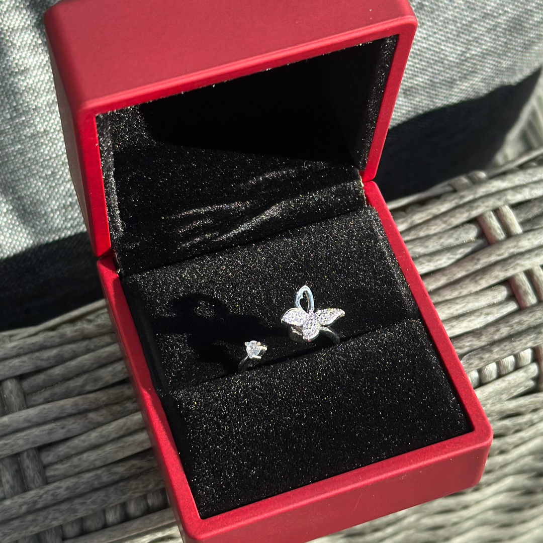 Butterfly Ring Silber - mypromisering