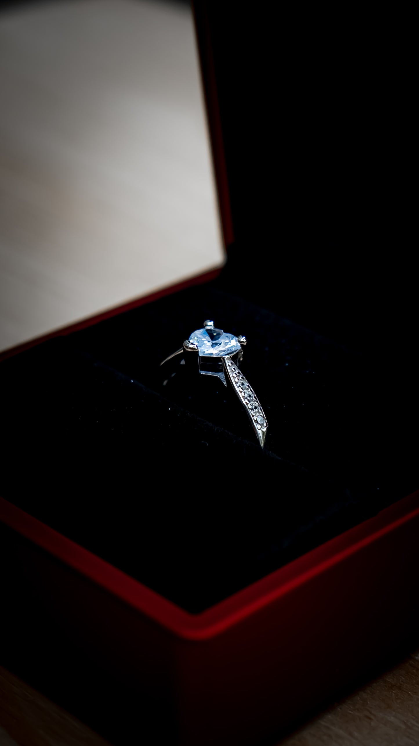 Herz Ring Weiß