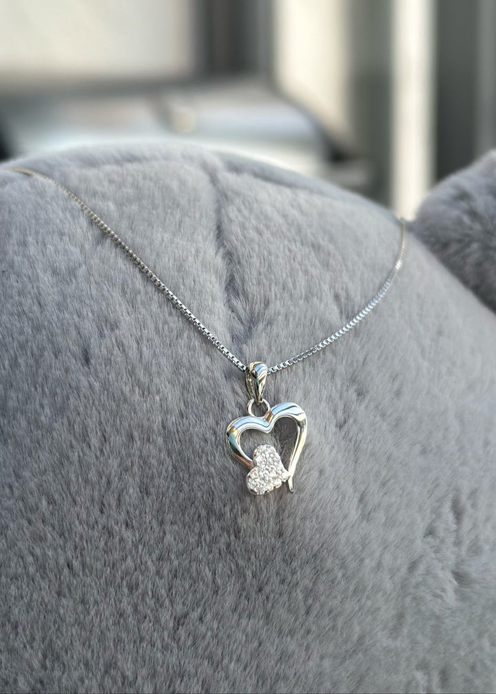 Herz Kette Diamant 925 - mypromisering