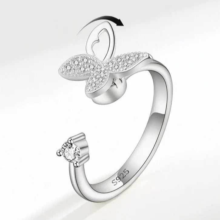Butterfly Ring Silber - mypromisering