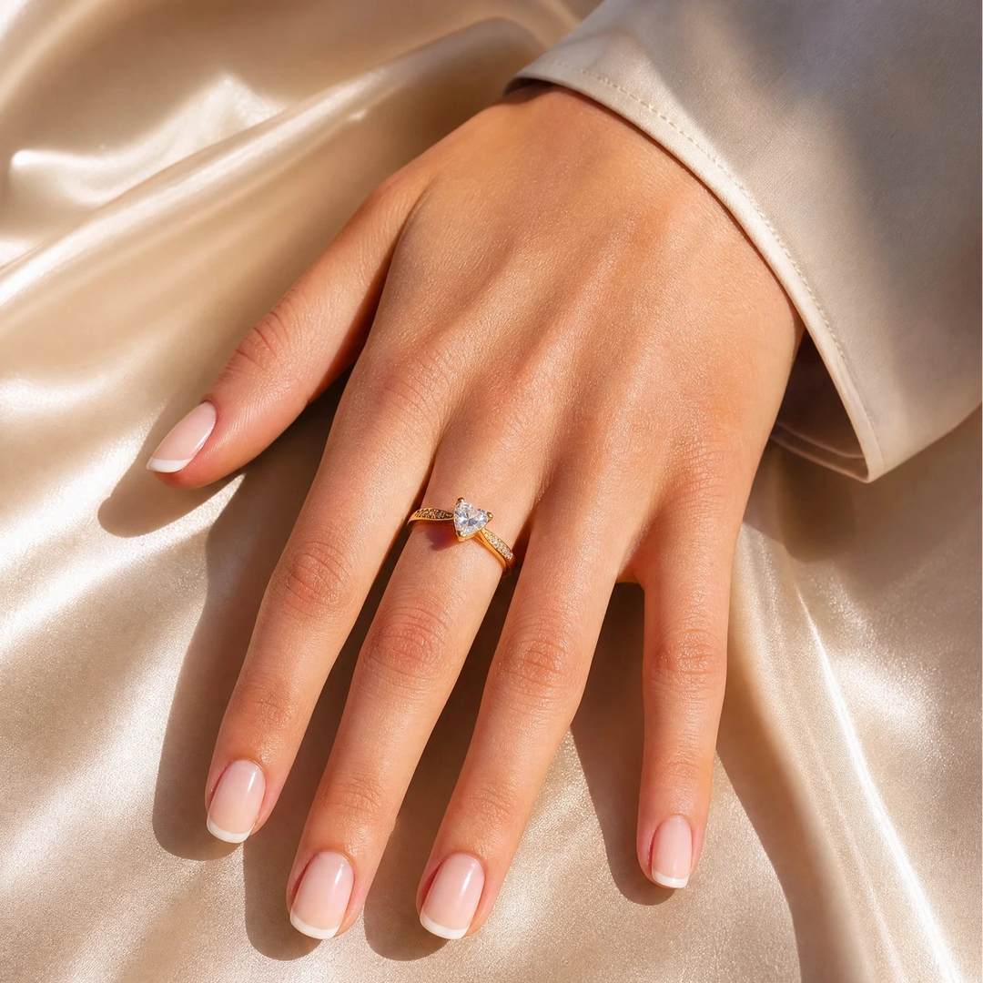 herz ring gold mypromisering verstellbar 