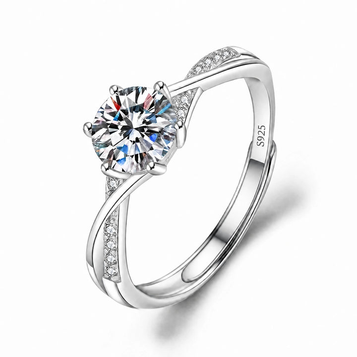 Princess Moissanit Ring
