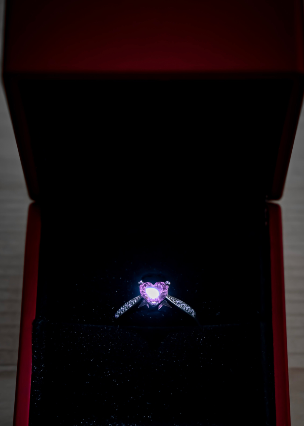 Herz Ring Pink aus 925 Sterling Silber